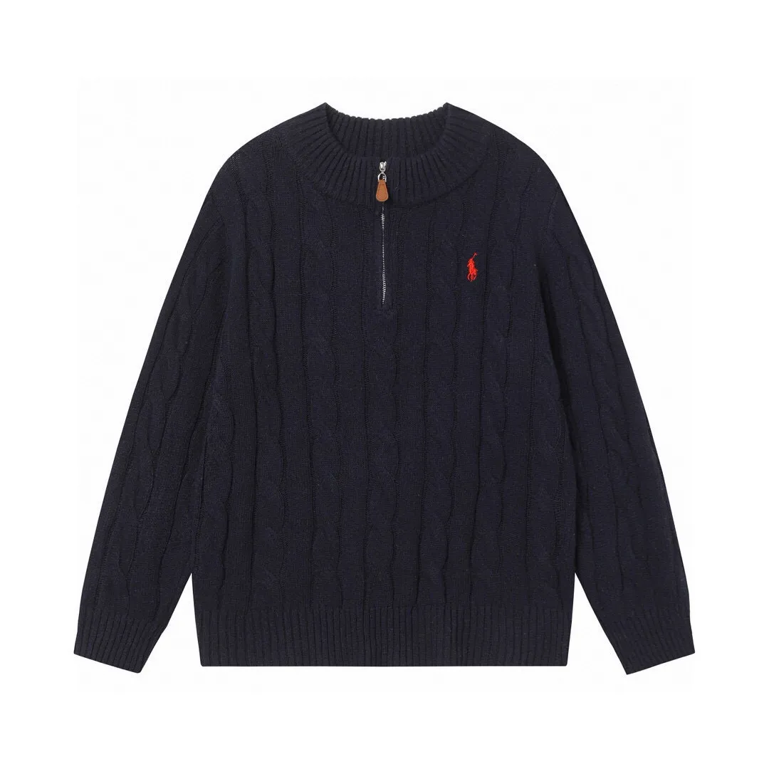 P194 Style number: 603 -Ralph Lauren 24ssRL half-zip long-sleeved sweater with classic war horse logo embroidery on the chest, pullover jacket -The item is made of dyed and spun yarn, purchased from the original version. A full set of customized accessories. Details determine success. A major autumn and winter new style. The item weighs more than 800 grams. It is soft and delicate and does not tie the body. The upper body effect is very nice and has a loose fit. -Color: black, white, gray -Size: S/M/L/XL/2XL